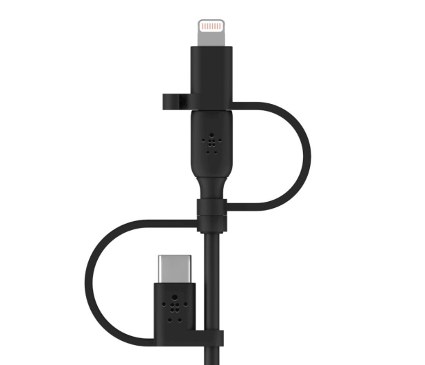 Belkin Kabel 3w1 USB-A na Lightning, microUSB, USB-C, 1m, czarny - 1330471 - zdjęcie 4